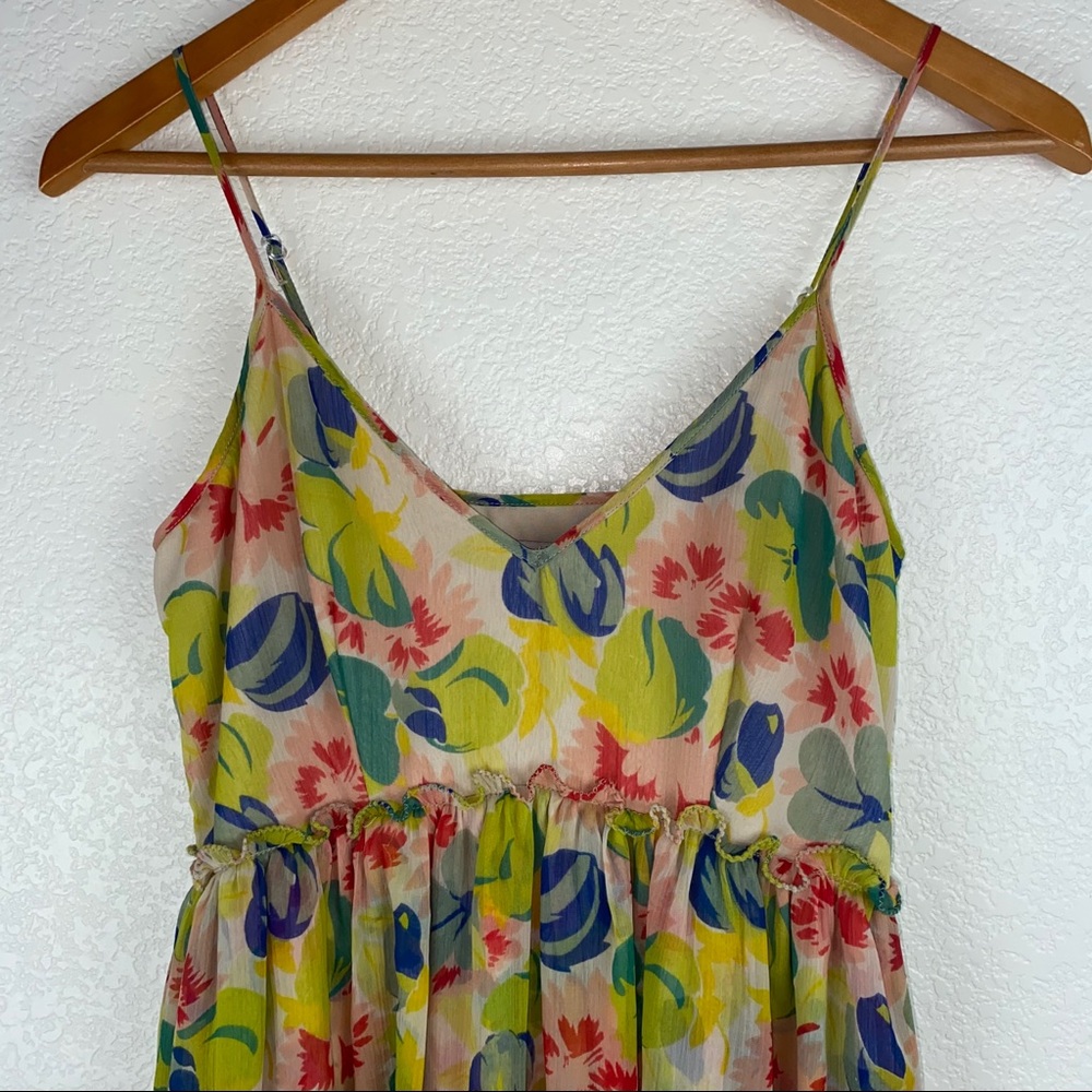 ASOS Tiered Ruffle Floral Maxi Dress Sundress - Picture 5 of 8